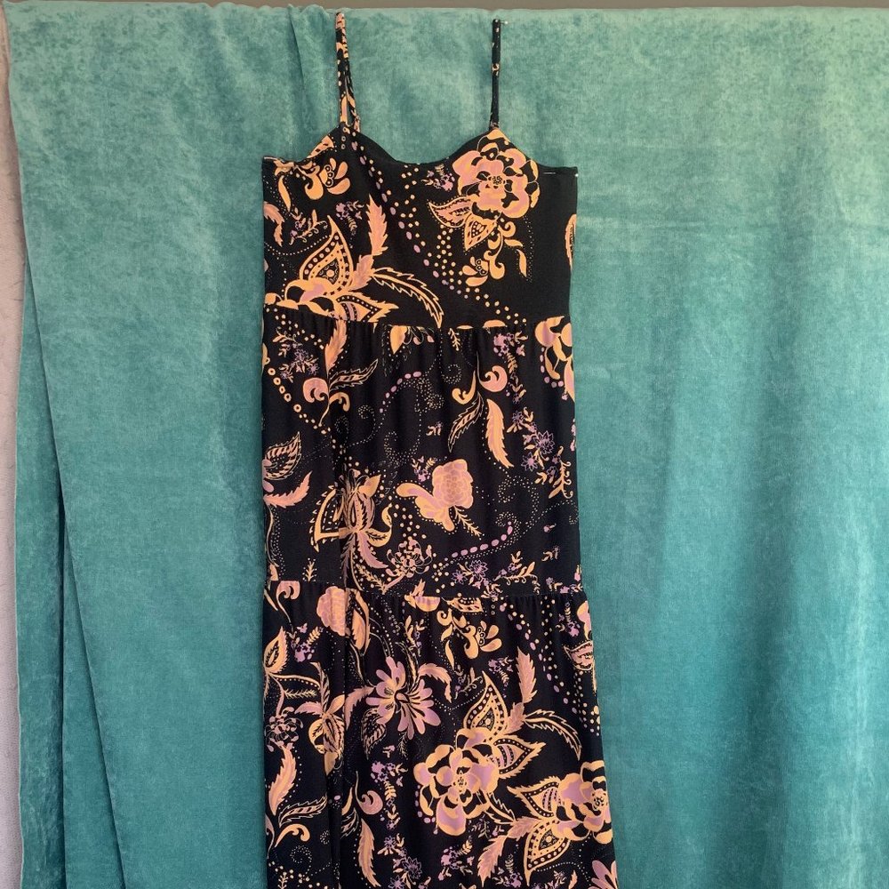 Paisley Spaghetti Strap Maxi Dress